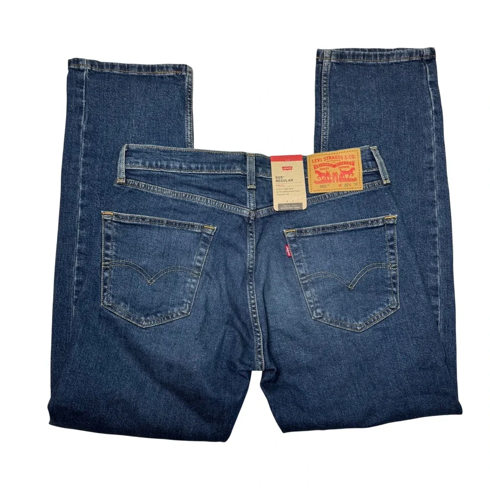 Levi's 505 Straight Leg Jeans Men's Size 32x30 NWT Denim - Picture 1 of 7